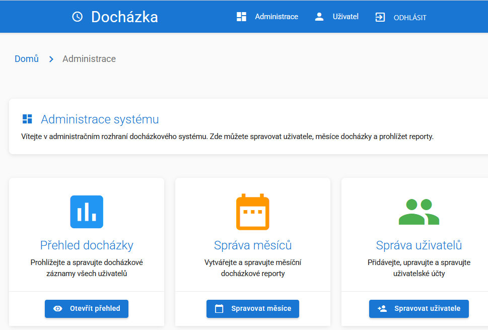 Administrace náhled